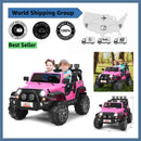 Costzon Pink Electric Ride-On Truck for Kids with Remote Control - 2-Seater Fun