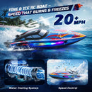 DEERC YK080 High-Speed RC Boat with 40+ Minutes Runtime and 7 LED Lighting Options