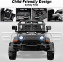 Kids' 12V Police Black Ride-On Car with Parental Remote Control