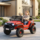 24V Kids Ride-On Car with Remote Control, Music, LED Headlights, and Spring Suspension