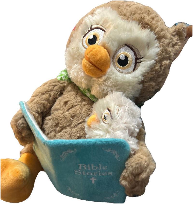 Animated Deluxe Working Cuddle Barn Mother and Baby Owl Bible Reading Story Toy