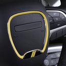 B-Style Yellow Steering Wheel Control Frame Trim for Car Interior