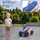 Blue 6V Battery-Powered Kids ATV with Handlebar Control