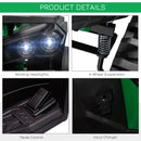 12V Green Kids ATV Quad with LED Headlights and Wide Wheels