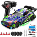 Green Electric Drift RC Racing Car for Hobbyists