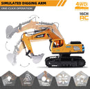 16 Channel RC Excavator Toys for Boys - Remote Control Construction Excavator