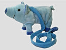 Interactive Blue Walking Pig Toy with Sound - 12" x 8"