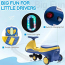 2-in-1 Wiggle Car with Pedal for Kids, Electric Ride-On Toy with Dual Speed