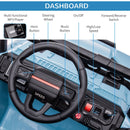 Blue 12V Ride-On Car for Kids with Remote Control, LED Lights, Music, and 3 Speed Settings