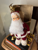 VTG 1950's Rubber Face Santa Works Automaton Bell 13" Tin Toy Made in Japan NOS