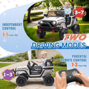 24V Electric Ride-On Truck for Kids with Remote Control, LED Lights, and MP3 Player in White