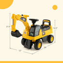Caterpillar Kids Ride-On Excavator with Swiveling Digging Bucket and Storage