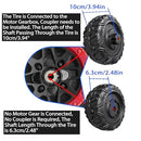 Set of 2 - 9.8" PU Solid EVA Foam Tires for Power Wheels, 1.2cm Thickness