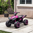 12V Children's ATV Quad Vehicle - Reversible Motion, Durable Wheels, Built-in Music