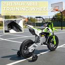 12V Electric Ride-On Motorcycle for Kids with Training Wheels and Music Features