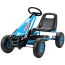 Blue Kids Pedal Go Kart with Adjustable Seat and EVA Wheels for Ages 3 to 8