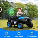 24V Kids Electric Ride-On Car, 4-Seater for Ages 3-8, Blue