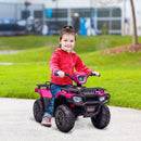Pink 12V Electric Ride-On Car for Kids Aged 3 to 5 with Music and LED Lights