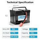 24V 7AH Battery Pack for Ride-On Toys and Kids Trucks