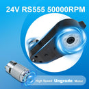 24V High-Speed 50000RPM Motor Gearbox with Durable Steel Gears for Kids Ride-On Vehicles