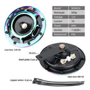 12V High-Volume Waterproof Metal Twin Grill Car Horn in Gold