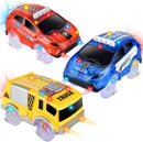 Glow in the Dark Racing Car Set with 5 Flashing LED Lights!