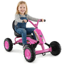 Kids 4-Wheel Pedal Go-Kart with Steering Handlebars for Toddlers