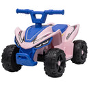 Blue 6V Battery-Powered Kids ATV with Handlebar Control