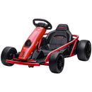 24V Drift Go Kart for Kids Ages 8 - 12 in Red with 2 Speed Options