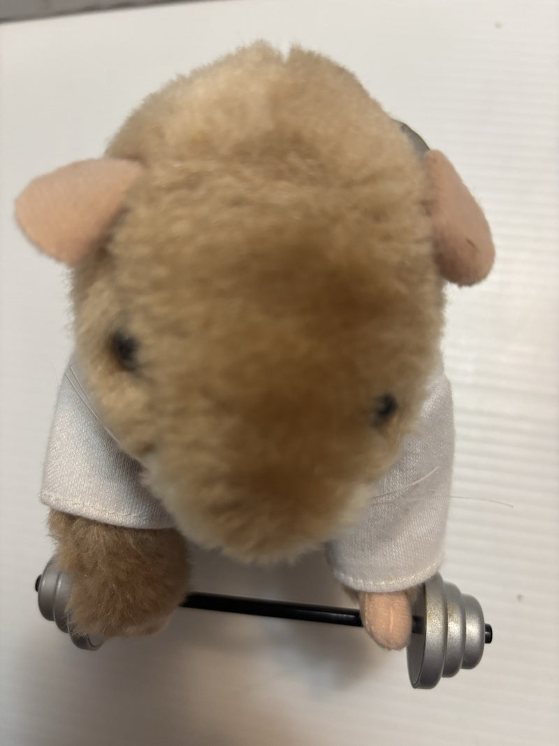 Dancing Hamster Gym Weight Lifter Toy with Singing and Dance Features
