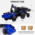 24V Electric Kids Tractor Toy - 3 in 1 Excavator and Bulldozer Vehicle