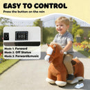 Children's Electric Ride-on Pony with Soft, Washable Cover, 6V Battery, 1.55 mph, 55 lbs