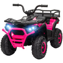 12V Pink Kids ATV with Spring Suspension and Storage Compartment