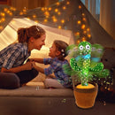 Interactive Plush Cactus Toy with 120 Songs and Voice Repeat Function
