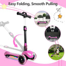 Kids Electric Scooter with Adjustable Heights and Safe 5MPH Speed for Ages 3-12