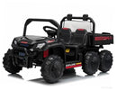 Electric 4WD Black Dump Truck Car for Kids Aged 4-8 - 2 Seater Ride-On Toy