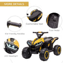 Electric Battery-Powered 4-Wheel ATV Ride-On Toy for Kids - Yellow