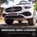 Mercedes-Benz Licensed Toddler Push Car with 4-in-1 Features and Handle, White