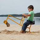 Yellow 360° Rotating Ride-On Excavator Digger for Kids Outdoor Play