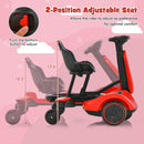 6V Electric Drifting Go Kart for Kids with 360° Spin - Red