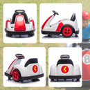 Qaba Red 6V Electric Bumper Car for Kids with Large Wheels