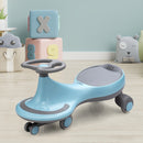 Babyjoy Blue Wiggle Car with Flashing Wheels for Kids and Toddlers