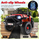 24V Kids Ride-On Car with Remote Control, Music, LED Headlights, and Spring Suspension