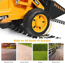 Excavator Ride-On Toy with Front Loader and Horn, Reversible Motion