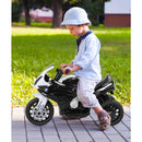 BMW Licensed 6V Electric Kids Ride-On Motorcycle with Music and Lights - Black, 3 Wheels