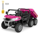 Pink Electric Ride-On Dump Truck for Two Big Kids