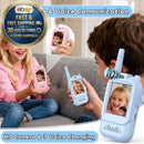 Rechargeable Two-Way Video Walkie Talkies for Kids - 2 Pack in Pink and Blue