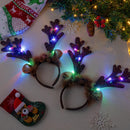 Festive Glow Reindeer Antler Headband for Adults and Kids Parties
