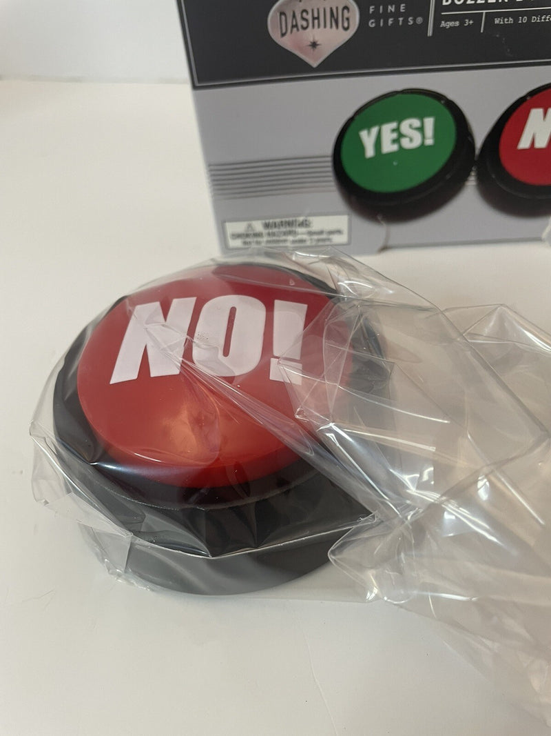 Yes No Buzzer Buttons with 10 Sayings for Game and Party Night Fun