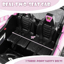 Bright Pink 12V Electric UTV for Kids - 2 Seater Ride-On Car